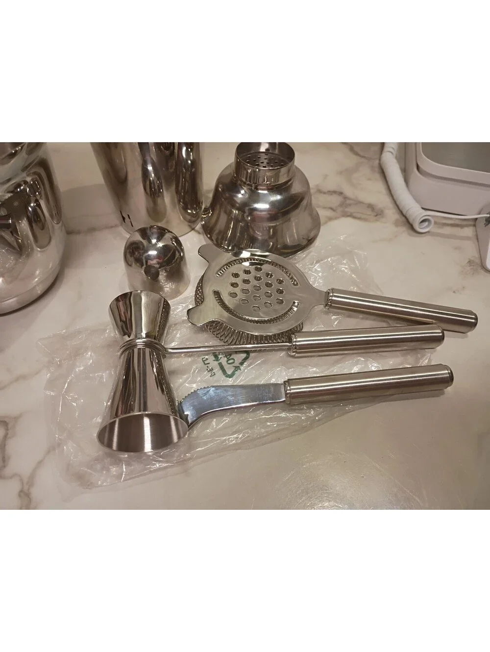 Stainless Steel Bar Set  – Used but Never Boozed 6pc